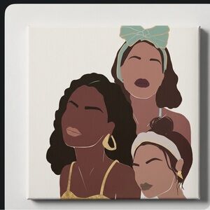 Modern Art Canvas with Diverse Portraits